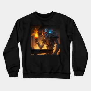 Drinking at the Robot Bar 3 Crewneck Sweatshirt